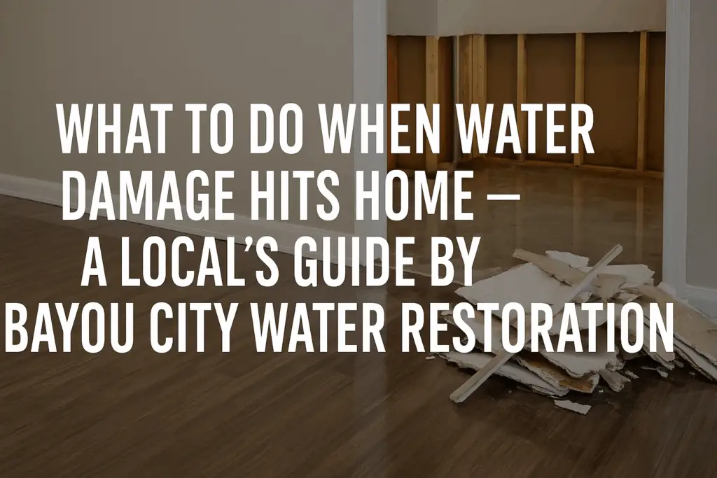 What to do when water damage hits